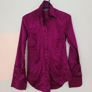 Armani Exchange Fuchsia Button-Up Shirt